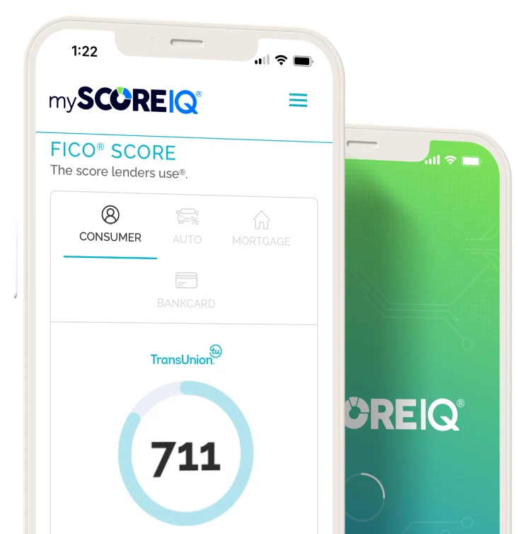 MyScoreIQ dashboard interface